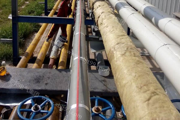 京糧集團(tuán)高空糧油管道采用我公司電伴熱保溫項(xiàng)目